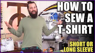 How to Sew a TShirt Short or Long Sleeve  Introduction to Knit Fabrics  Sewing for Beginners [upl. by Eenattirb]