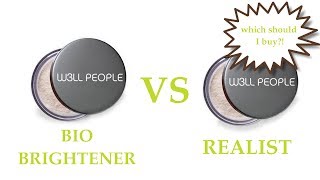 W3LL PEOPLE BIOBRIGHTENER POWDER VS REALIST POWDER  Integrity Botanicals [upl. by Zenia]