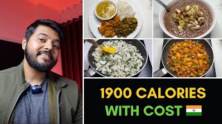 Easy 1900 calorie High Protein Bodybuilding diet  with total cost [upl. by Yllop]