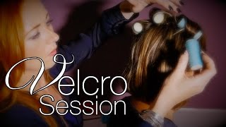 ASMR Hair Rollers Session  Brushing Hair Play Velcro Sounds Trinaural [upl. by Dalenna]