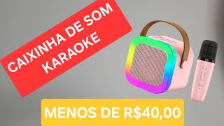 CAIXA DE SOM BLUETOOTH K12 COM MICROFONE KARAOKE MENOS DE R4000 [upl. by Timotheus193]