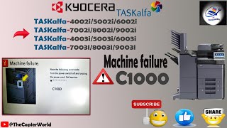 Kyocera Taskalfa 4002i5002i6002i Error Code  C1000  Kyocera Taskalfa Machine failure  C1000 [upl. by Bronder699]