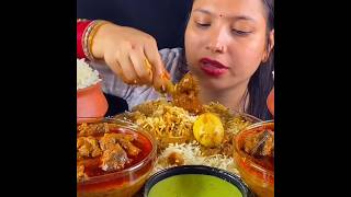 ASMR EATING SPICY MUTTON CURRY🔥 BASMATI RICE  shorts mukbangnasmreating mukbangasmr asmr [upl. by Zacek636]