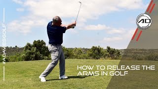 How To Release The Arms In Golf [upl. by Airdnna]