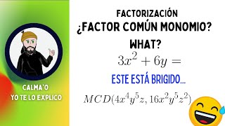 FACTORIZACIÓN FACTOR COMÚN MONOMIO POLINOMIO Y POR AGRUPACIÓN [upl. by Randy444]