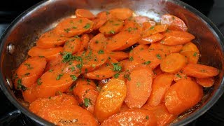 Easy Glazed Carrots Recipe  Stovetop Glazed Carrots  Episode 118 [upl. by Cate]