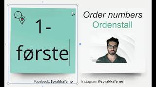 Learn how to pronounce Order Numbers ORDENSTALL in Norwegian [upl. by Kind]