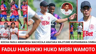 KUTOKA MISRI KOCHA FADLU WAMOTO MAZOEZINI AWAFOKEA WACHEZAJI WAJITUME NA WAIPAMBANIE KLABU YA SIMBA [upl. by Rehotsirhc]