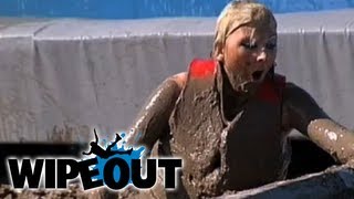 Blonde bimbo gets soaked  Wipeout HD [upl. by Leblanc]