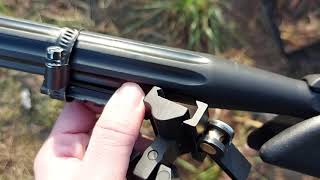 How to mount a bipod on a break barrel airgun  Montagem de bipé em carabina [upl. by Hatcher429]