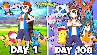 I Spend 100 Day With Only Ash Pokemon  FULL POKEMON MOVIE [upl. by Averir]