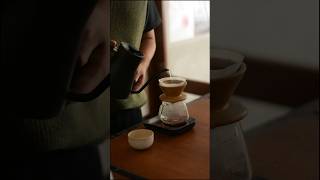 Manual brewing coffee with signature wooden dripper from Mase Coffee Lab Yogyakarta [upl. by Odnarb]