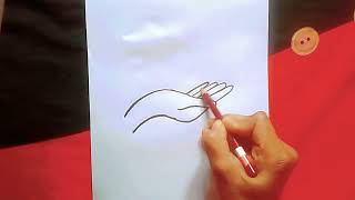 pencil fo hand with heart Easy Drawing ideas for beginners Step by step drawing [upl. by Helen]