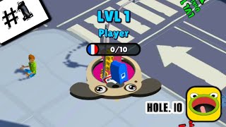 FUN GAME  HOLE IO GAMEPLAY 1 WALKTHROUGH [upl. by Atiek]