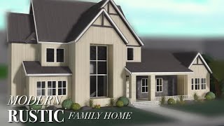 37K Modern Rustic Family Home Exterior Speedbuild I Layouts Included I Welcome To Bloxburg [upl. by Brew327]