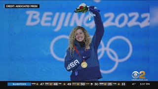 Connecticut Native Lindsey Jacobellis Takes Home Gold At Winter Olympics [upl. by Aynatahs]