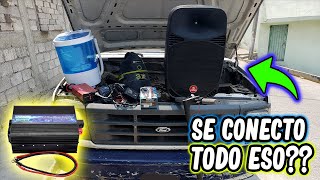 COMO INSTALAR UN INVERSOR O CONVERSOR DE CORRIENTE DE 12v A 110v 220 EN UN AUTO🚘FACIL Y PRACTICO [upl. by Marchese]