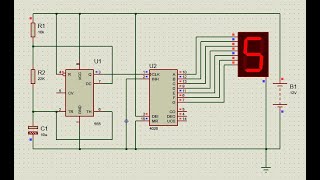 7 segment auto counter Simulation on Proteus [upl. by Mccormac88]