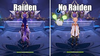 Scaramouche Boss With vs Without The Raiden Shogun  Genshin Impact [upl. by Supen]