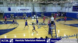 Herricks High Schools Boys V Volleyball vs East Meadow HS 10924 [upl. by Lleznod]