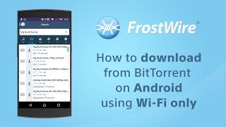 How to download torrents with FrostWire for Android on WiFi only [upl. by Ahseken]