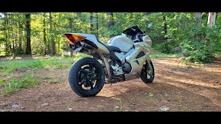 Honda vfr 800 custom exhaust sound [upl. by Nedrud800]