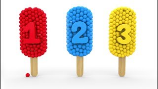 Learn Numbers with 3D Popsicle for Children Kids 110 [upl. by Dewain622]