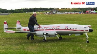 GIANT 16 scale Radio Controlled RC Lockheed SUPER CONSTELLATION TWA Star of America AIRLINER [upl. by Ahsinirt]