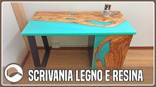 Scrivania legno e resina  Falegnameria  Fai da te [upl. by Amsirhc393]