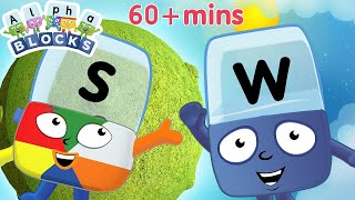 Learning Videos for 5 Year Olds  60 minutes Learn to Read  officialalphablocks [upl. by Weathers]