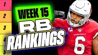 🔥 NEW Top 36 RB RANKINGS for Week 15 Fantasy Football 🚀  Fantasy Football Rankings [upl. by Yv]