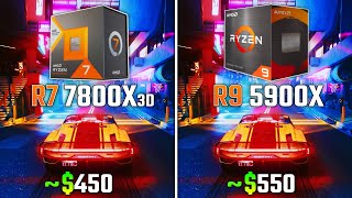 RYZEN 7 7800X3D vs RYZEN 9 5900X  Test in 6 Games [upl. by Quintina306]