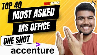 Top 40 MS Office Questions to Crack Accenture [upl. by Peppy85]