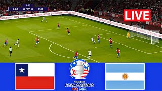 Argentina vs Chile Live Football  Copa America 2024  Chile vs Argentina gameplay pes21 [upl. by Megargee428]