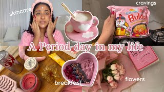 A period day in my life 😭 Living alone skincare routine movie night🍕 [upl. by Wash]