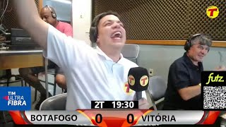 EXPLODE O NILTÃO BRUNO CANTARELLI NARRA GOL DE EDUARDO EM VITÓRIA DO BOTAFOGO NA COPA DO BRASIL [upl. by Enair]