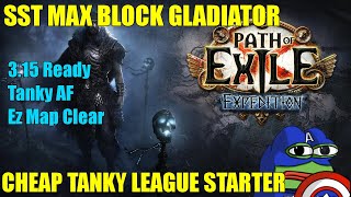 POE 315 BUILD GUIDESST BLEED MAX BLOCK GLADIATOR LEAGUE STARTER [upl. by Siward]