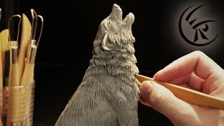 Sculpting quothowling Wolfquot ►► Timelapse [upl. by Farrel]