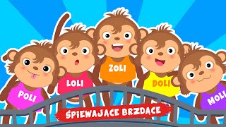 Śpiewające Brzdące  Pięć małych małpek  Piosenki dla dzieci 🐵🐵🐵 [upl. by Arnon]