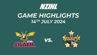 Game Highlights Botany Swarm vs West Auckland Admirals  NZIHL 14th July 2024 [upl. by Noslrac392]