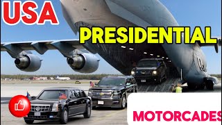 USA PRESIDENTIAL MOTORCADES MUST WATCH [upl. by Atinra]