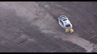 Car in question moved from Deer Park pipeline fire site to crime scene investigators [upl. by Nivla439]