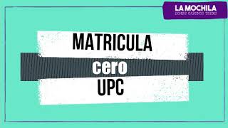 Matricula cero UPC [upl. by Debbi]