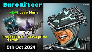 Gotva Prime Lotus Eater loot  Baro KiTeer 5th October 2024  Quick Recommendation  WARFRAME [upl. by Ricker684]