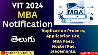 VIT MBA 202425 Application Process  MBA fees  Hostel Fee  placements  Application fee [upl. by Yesima]