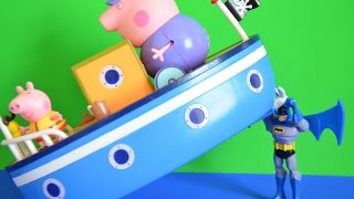 Peppa Pig Full English Episode Batman Saves The Day Grampa Pig Peppa pig toys [upl. by Iluj427]