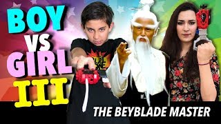 Beyblade Battle Boy vs Girl  The Beyblade Master Episode 3 Funny Beyblade Burst Giveaway [upl. by Merilyn]