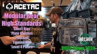 ACETAC Gear at SHOT Show 2024 Modular Gear Medical and Level IV Plates [upl. by Kaja258]