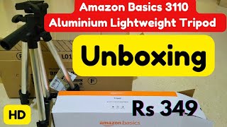 Amazon Basics 3110 Aluminium Lightweight Tripod Unboxing Rs 349 [upl. by Orecul]