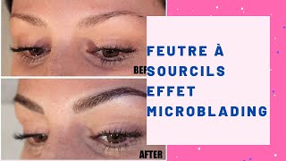 Microblading sourcils  le feutre à sourcils microblading pour essayer sans se ruiner [upl. by Hirsch]